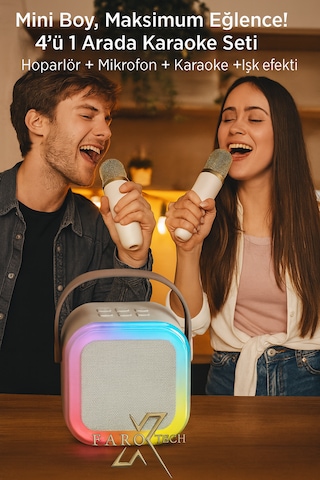 Taşınabilir Rgb Işıklı Karaoke Seti