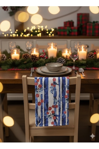 Christmas %100 Pamuk Baskılı Kurulama Bezi 40 60 Cm Yılbaşı Temalı Desenli