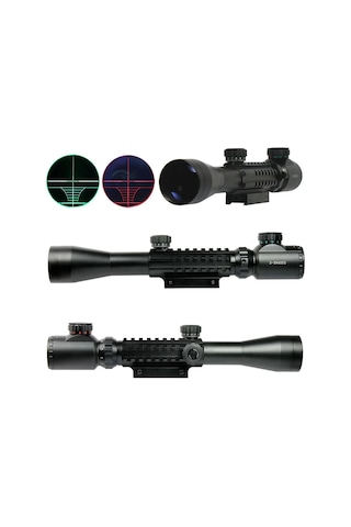 3-9x40 Zoomlu Dürbünü Kızaklı Açık Gri