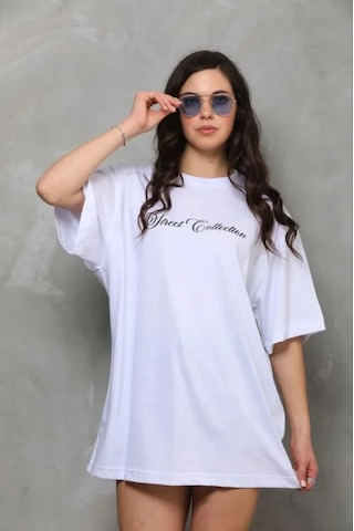 Dogutrend Baskılı T-shirt Kısa Kol Bisiklet Yaka Regular Rahat Kalıp Günlük Tişört - Beyaz