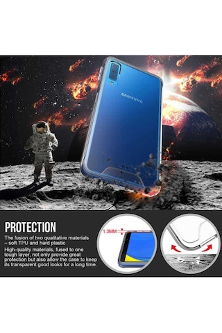 Samsung Uyumlu Galaxy A7 2018 Kılıf Zore Gard Silikon Renksiz