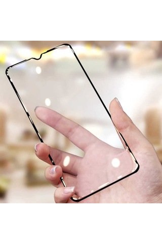 Oppo A16 Davin 5D Cam Ekran Koruyucu Siyah