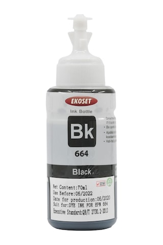 Ekoset Epson L550 Uyumlu Siyah Mürekkep 70 ML