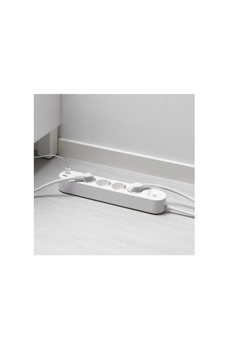 Ikea Koppla 2 Usb Girişli 4'lü Priz, Beyaz, 3 M Uzatma Kablolu