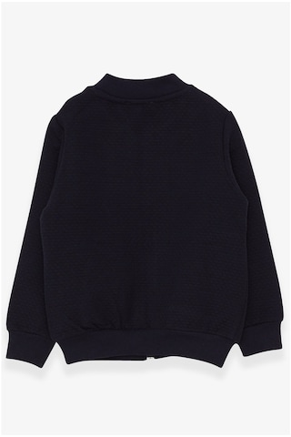 Erkek Çocuk Hırka Basic Cepli Armalı Lacivert (2-6 Yaş)