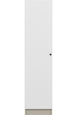 Minar Kale 1 Kapaklı Dolap Mebran Panjur 210cm - Kumtaşı/beyaz - Askılıklı Çok Renkli