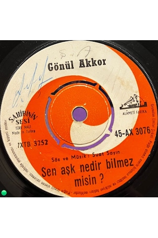 Gönül Akkor - Sokağın Ardındayım / Sen Aşk Nedir Bilmez Misin - Sahibinin Sesi 45'lik