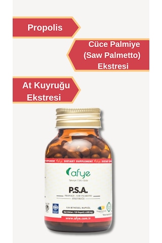 Afye Psa 600 Mg Propolis-Saw Palmetto-At Kuyruğu 120 Kapsül