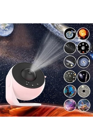 Galaxy Uyumlu Projektör, 13'ü 1 Arada Planetaryum Projektörü, Güneş Sistemli Yıldız Gece Lambası Projektörü, Bulutsu
