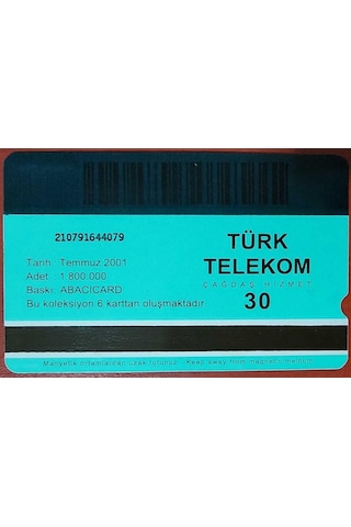 Taşıtlar Durunca Geçmelisin - Sen Geleceğimizsin Telefon Kartı 30'luk. Temmuz 2001.