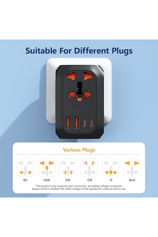 Joyjadehub Evrensel Dönüştürme Fişi, Typc-c Arayüzü, Evrensel