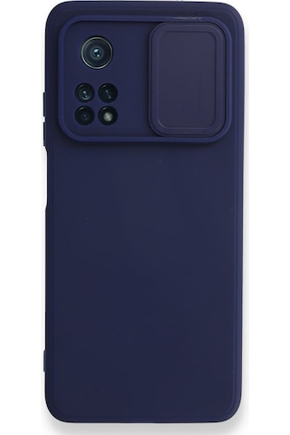 Nettech Xiaomi Mi 10T Uyumlu Kızaklı Kamera Korumalı Arka Koruma Kılıf - Lila Lila
