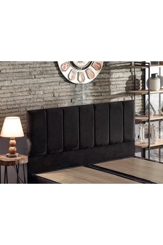 Nironyatak Piano Lite Çift Kişilik Yatak Başlığı - 160 Cm Siyah Kumaş Başlık
