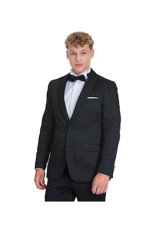Hatemoğlu Siyah Slim Fit Çıkma Sivri Yaka Klasik Damatlık 36035 Siyah