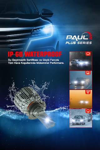 Paul Plus H7 18.000 Lümen Güç Şimşek Etkili Odaklı Ufuk Çizgili