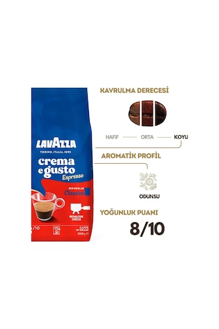 Lavazza Crema E Gusto Classico Çekirdek Kahve 2'li Paket
