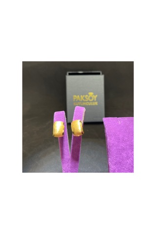 22 Ayar Altın Küpe Desenli Düz J Model 2.93gr Kadın Hediye - K01024