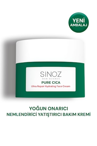 Sinoz Pure Cica Tahriş Olmuş Hasarlı Ciltlere Özel Bakım Kremi 50 ML