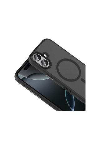 Apple Uyumlu iPhone 17 Magsafe Özellikli Fall Sert Telefon Kılıfı Siyah