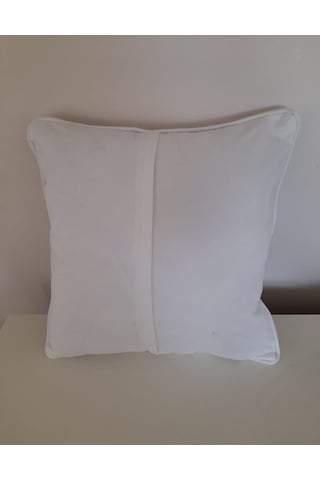 Özel Çiçekli Kırlent Kılıfı - Punch Nakışlı - Yıkanalabilir Raşel