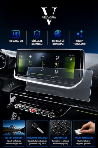 Peugeot 3008 Navigasyon 10 Inç Temperli Nano Anti-broken Ekran Koruyucu