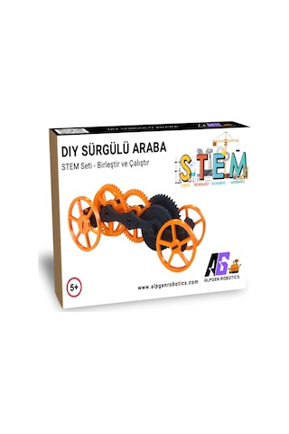 Stem Çevirmeli Araba Seti - Çocuklar İçin Eğlenceli Ve Eğitici Montaj Oyuncağı 5+ Yaş