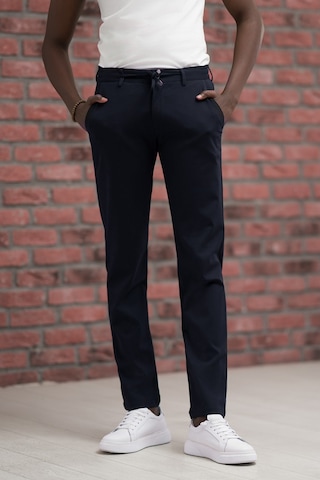 Paul Martin Regular Fit Likralı Penye Kumaş Beli İplikli Ve Lastikli Jogger Pantolon Lacivert