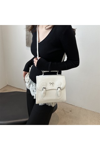 Lyon Basit Ve Taze Beyaz Sırtçantası Beyaz