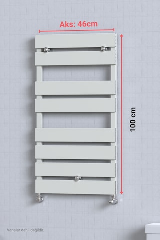 Hestia RAL9010 Bath Alüminyum Havlupan 490 X 1000 Aks:460 Beyaz