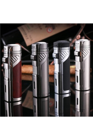 Promise 4 Torch Pürmüz Gunmetal Dahili Delicili Metal Puro Çakmağı