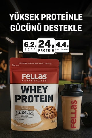 Fellas Whey Protein Tozu 2'li - Çikolata Aromalı 175 G + Kurabiye Aromalı 175 G Çikolata - Kurabiye