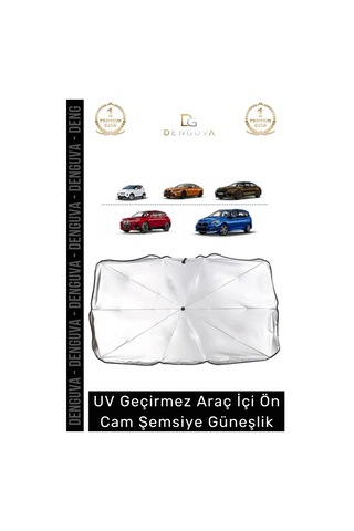Camgüneşlik Titanyum Gümüş Kaplı Uv Koruyucu Isı Yalıtımlı Katlanır Araç Ön Cam Şemsiye Güneşlik