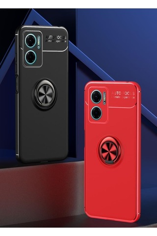 Xiaomi Redmi Note 11e Kılıf Yüzüklü Magnetli Ravel Case Kapak