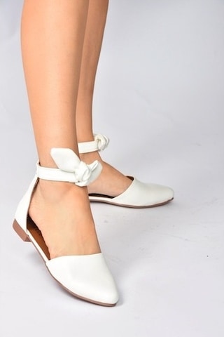 Fox Shoes Beyaz Kadın Babet H726761509 Beyaz