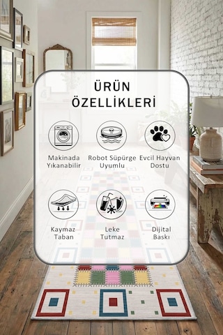 Eko Renkli Yıkanabilir Yolluk Krem