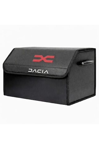 Dacia Marka Logolu Oto Bagaj Organizer Çanta Oto Bagaj Çantası 2 Bölmeli Suni Deri 48 Cm X 31 Cm X 29 Cm