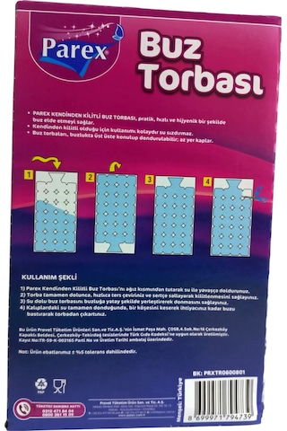 Kendinden Kilitli Buz Torbası 196 Buz Küpü 4 Paket