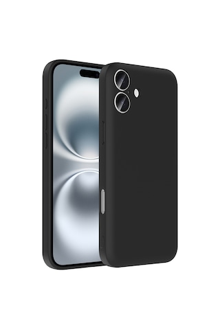 Apple Uyumlu iPhone 16 Plus Kılıf Kamera Korumalı Kartlık Hazneli Zore Vitra Kapak Siyah