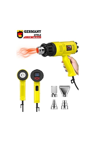 Germany Style Grm9001 Sıcak Hava Tabancası Dijital Isı Göstergeli