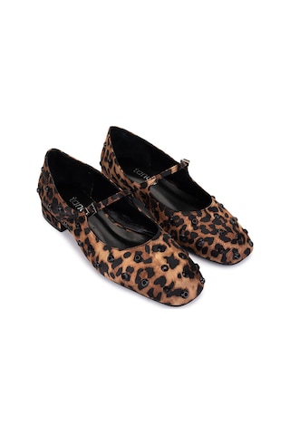 Tamer Tanca Kadın Hakiki Deri Leopar Babet Ayakkabı 735 8351 Bn Ayk Sk25-26 Leopar LEOPAR