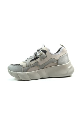 Beety 21by122.x33 Gri Streç Yüksek Taban Kadın Sneaker Ayakkabı Gri