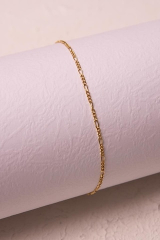 Altın Figaro Zincir Bileklik Çok Renkli