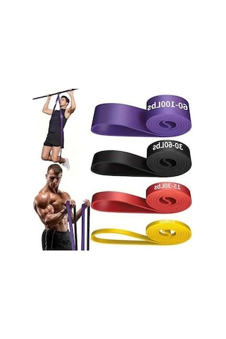 Pazly 4 Adet Üst Üste Yerleştirilebilir Gerilim Direnç Bantı Orta Seviye Tpe Fitness Kas Antrenmanı Altın Renk Ev Spor Salonu İçin Altın