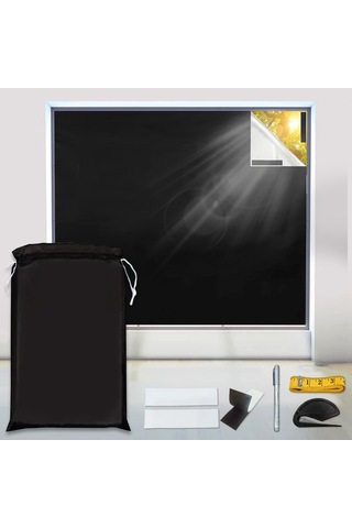 Geeroyoo Seyahat İçin 100% Güneş Işığı Engelleyici Taşınabilir Aksesuarlı Kendin Yap Perde Seti