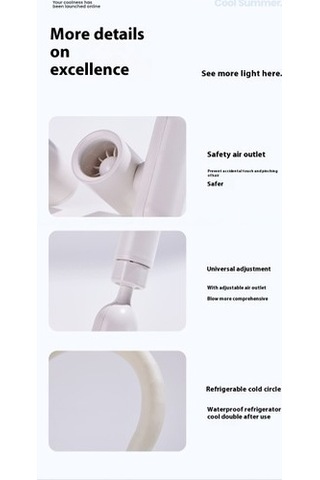 Chaos Bask Yeni Yarı Iletken Soğutma Kanatsız Boyun Fanı Soğutma Buz Açık Taşınabilir Asılı Boyun Klima 9494 Boyun Yok 2 Kollu 500 Adetten Az