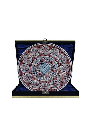E38 El İşçiliği Çini Tabak 25 Cm - 6671