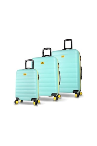 My Valiz Colors Abs Kabin Orta Ve Büyük Boy Mint Yeşili 3'lü Valiz Seti Çok Renkli