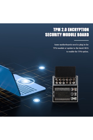 Tpm 2.0 Şifreleme Güvenlik Modülü Uzaktan Kart Lpc-12pın Modülü