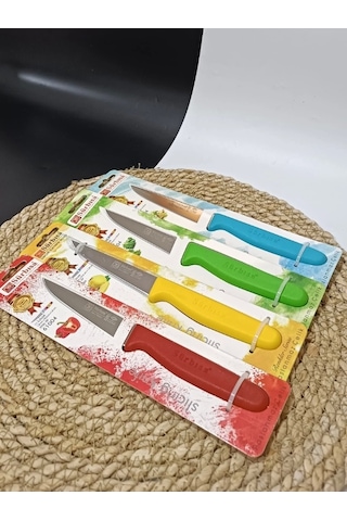Sürmene 61004 4lü Mutfak Bıçağı 9,50 Cm Çok Renkli