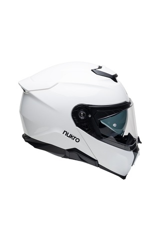 Nukro 937-sv Çene Açılır Motosiklet Kaskı Beyaz
